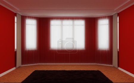 Photo for 3d illustration of an empty living room. - Royalty Free Image