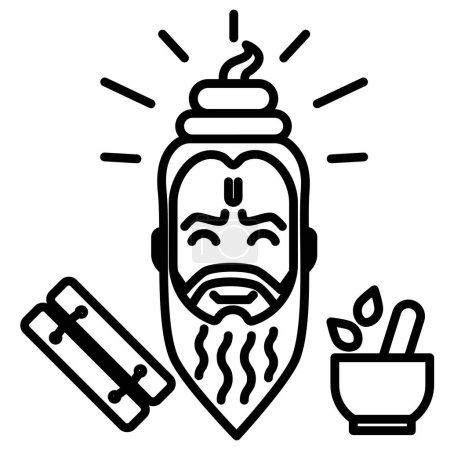 Foto de Sushruta icono de vector simple sobre fondo blanco - Imagen libre de derechos