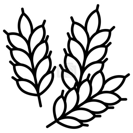Foto de Icono de vector simple, ilustración de las espigas de trigo - Imagen libre de derechos