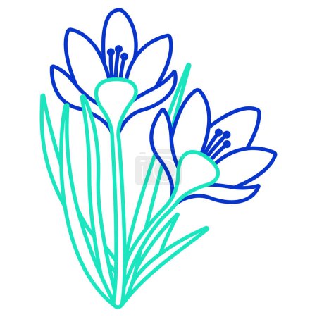 Foto de Icono de vector simple, ilustración de flores de cocodrilo - Imagen libre de derechos