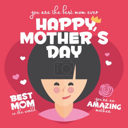 Tarjeta Happy Mothers Day Badges y Etiquetas
.