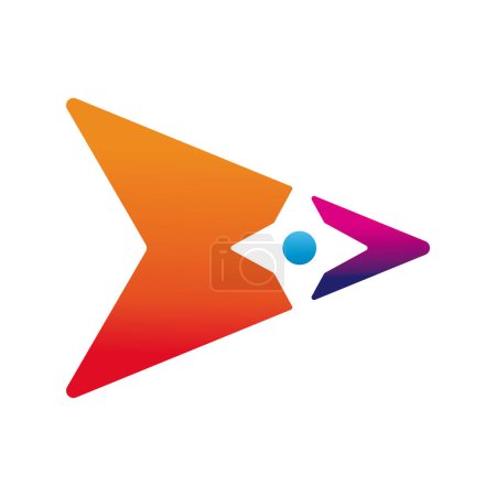 Ilustración de Figura triángulo empresa logo diseño colorido icono vector ilustración - Imagen libre de derechos