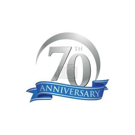 Photo for 70th anniversary logo template. Creative design. Business success - Royalty Free Image