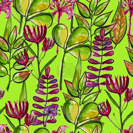 fondo tropical. acuarela ilustración
fondo tropical. acuarela ilustración