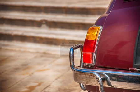 Photo for Fiat 500 on the street in the center of Locorotondo. Fiat 500 was produced by the Fiat company from 1957 to 75. - Royalty Free Image