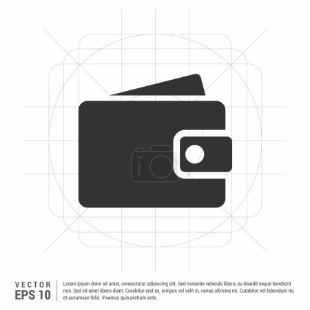 Ilustración de Billetera, icono de la cartera. ilustración vectorial - Imagen libre de derechos