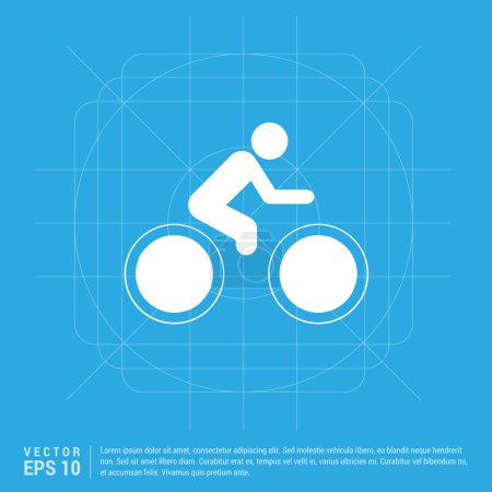 Ilustración de Pista de ciclismo icono. ilustración vectorial - Imagen libre de derechos