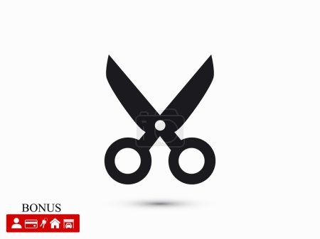 Illustration for Scissors icon ,vector illustration - Royalty Free Image