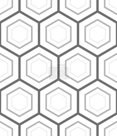 Illustration for Honeycomb pattern vector, seamless hexagons pattern vector - Royalty Free Image