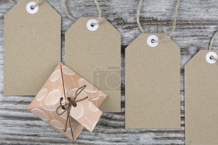 Photo for Gift box and tags, packaging - Royalty Free Image