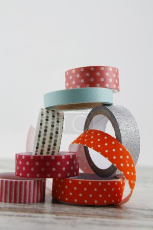 Photo for Washi tape rolls for handcrafts - Royalty Free Image
