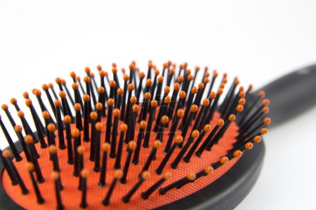 Photo for Hairbrush close up isolated on white background - Royalty Free Image