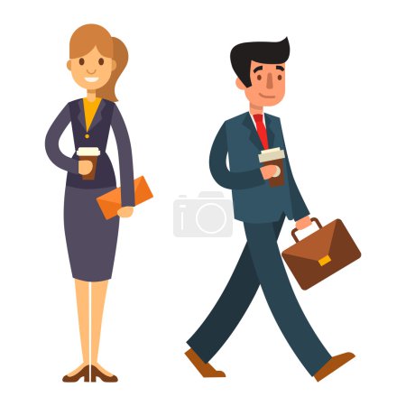 Illustration for Group of business people. Business advisor vector and business people office meeting team. Office finance business advisor worker consultant occupation advice. - Royalty Free Image