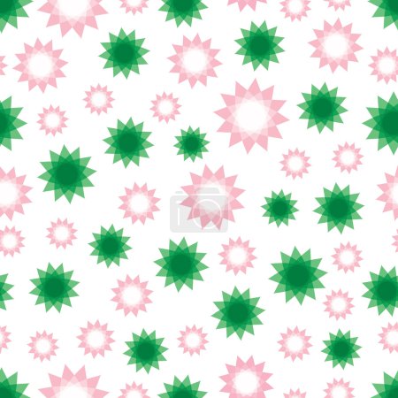 Photo for Vector abstract pattern with  geometric flowers on a white background - Royalty Free Image