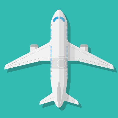 ilustración vectorial de un avión de pasajeros.