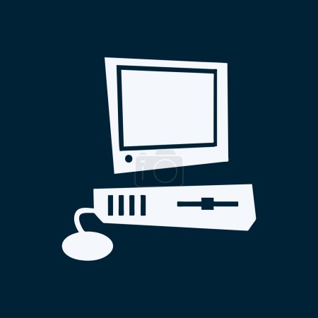 Ilustración de Icono del servidor informático, ilustración vectorial - Imagen libre de derechos