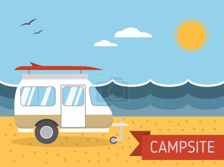 Verano playa camping
