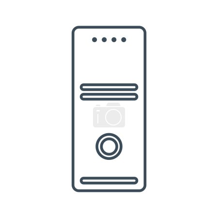 Ilustración de Icono de la CPU aislado en el icono de ilustración de White Background.vector - Imagen libre de derechos
