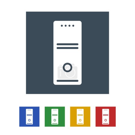 Ilustración de Icono de la CPU aislado en el icono de ilustración de White Background.vector - Imagen libre de derechos