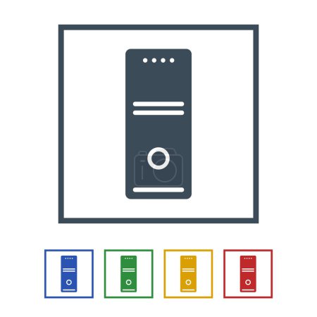 Ilustración de Icono de la CPU aislado en el icono de ilustración de White Background.vector - Imagen libre de derechos