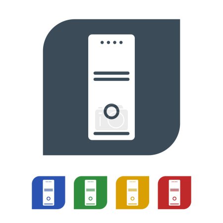 Ilustración de Icono de la CPU aislado en el icono de ilustración de White Background.vector - Imagen libre de derechos