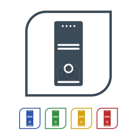 Ilustración de Icono de la CPU aislado en el icono de ilustración de White Background.vector - Imagen libre de derechos