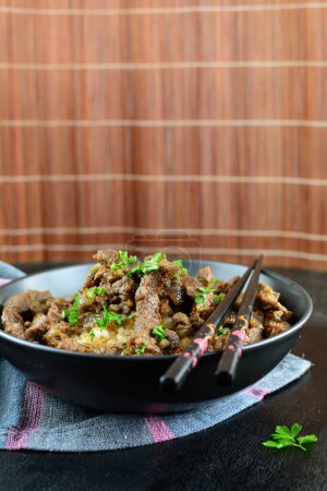 Foto de Stir de carne de res china Fry - Imagen libre de derechos