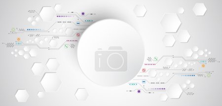 Photo for Vector abstract background shows the innovation of technology and technology concepts. - Royalty Free Image