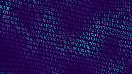 Photo for Coding background concept for online security. Computer technology futuristic digital network blue background with binary code. Internet data security concept. - Royalty Free Image